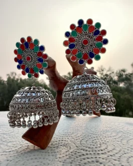 Multicolored Jhumkas